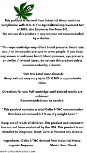 Delta 8 THC Vape Cartridge- 1G