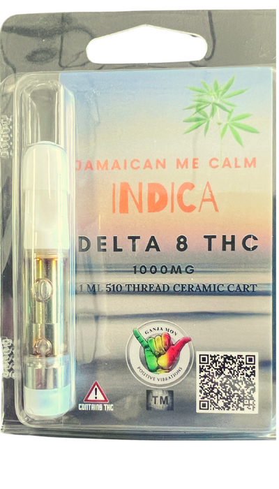 Delta 8 Ganja Mon Cartridge- White Truffle - Jamaican Me Calm (Indica)